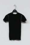 BASERANGE ribbed cotton short sleeve TTVS-RB-WI21 black